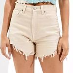 American Eagle  Beige Denim Highest Waist MOM Shorts Size 6 Photo 3