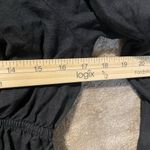 Universal Threads Universal Thread Shirt Womens Small Linen Puff Black Long Sleeve Vneck Romantic Photo 4