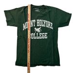 Champion Vintage Mount Holyoke College T-Shirt Tee Small Green 100% Cotton Mass Photo 4