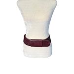 Donna Karan vintage genuine leather burgundy lizard embossed wide velcro belt M Photo 1