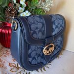 Coach Georgie Saddle Bag In Signature Chambray C4066 Photo 2