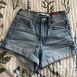 Celebrity Pink Cheeky Light Wash Shorts Photo 0