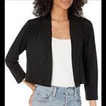 Calvin Klein | Women's Black Open Front Cropped Cardigan Jacket, Size L Photo 0
