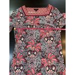 Talbots  Dress Women's Petite Small SP Pink Preppy‎ Square Neck Paisley Church Photo 6