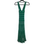 Alexis  NWT Barbara Bess Green White Striped Knit Pleated Midi Dress – Size Large Photo 3