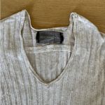 Reformation  - Ribbed Long Sleeve Sweater Mini Dress in Gray Beige Photo 1