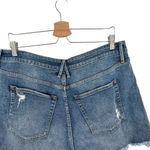 Good American  Bombshell Shorts Distressed Cutoff Denim‎ Stretch Blue276 Size 16 Photo 7