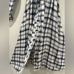 Umgee  Navy and White Checkered Dress Size L Photo 4