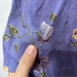 ICI Vintage Blue Floral Short Sleeve Shorts Romper Size M Photo 10