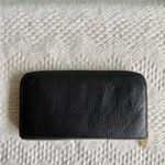 Cuyana Pebbled Leather Long Zip Continental Wallet Black/Red, VGUC, Has Monogram Photo 2