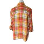 Jones New York Colorful Plaid Button Down Shirt Long Sleeve Casual Top Photo 2