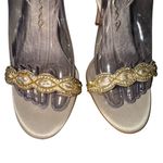 Nina Women's Gold Slingback Heeled Sandals Size 8M Party/Cocktail Photo 5
