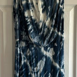 Young Fabulous and Broke  Blue & White Tie Dye Women’s Strapless Maxi Dress Size M Photo 0