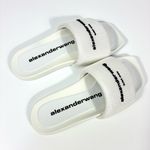 Alexander Wang Logo Pool Slides Sandals White EU 39 NEW 30221S059 Photo 13