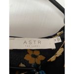 ASTR  The Label Apron Front Long Sleeve Navy Mustard Floral Tie Wrap Dress Med Photo 3