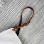 Double Zero  white top romper jumper shorts with leather straps large Photo 5