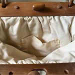 Vintage Floral Embroidered Fabric with Wooden Frame Photo 3