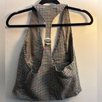 Classic Plaid Puffer Vest – Red/Black/Beige, Small Red Photo 1