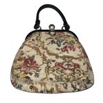 Vintage Carpetbag Handbag Needlepoint Tapestry by Jaclyn USA Photo 2