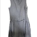 Anne Klein grey and white striped sleeveless dress with pockets size 6 Photo 2