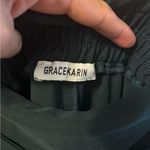 Grace Karin  Dark Green Cropped Tie-Waist Pants Photo 1