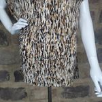 Liz Claiborne Shirt Brown Tan Cap Sleeve Woman's Size Large Cowl Neck Photo 2