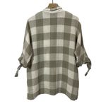 Lafayette 148 New York Self-Tie Check Blouse - Gray/White - S Photo 2