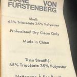 Diane Von Furstenberg  Black Blue Color Block Pencil Skirt Slit Size 6 Women's Photo 9