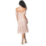 Dress the Population River Fit and Flare Midi Dress Blush Pink Womens Medium Photo 2