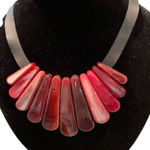 Anthropologie VINTAGE ANTHRO Leather Statement Necklace Photo 0