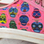 TRAQ by Alegria Sneaq Sneakers Pink Sugar Skulls Day of the Dead Whimsigoth 40 Size 9.5 Photo 5