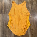 Free People  Mustard Yellow Racerback Waffle Knit Tank Top Photo 2