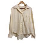 Pistola Sloane oversized buttondown Shirt in Butter yellow size Large f#BTRYL Photo 1