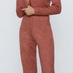 ZARA  Maeve Pink Knit Joggers Size Large High-Waisted Pants Loungewear Cozy Photo 1