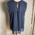 Motherhood  Blue Embellished Boxy Blouse Photo 2