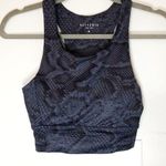 Anthropologie All Fenix Sports Bra Snakeskin Long Sports Bra in Navy Sz M BNWT Photo 0