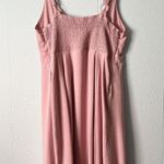 Button Front Midi Dress Womens 2X Smocked Fairy Cottagecore Soft Girl Romantic Pink Photo 5