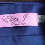 Eliza J  Satin Bodycon purple Blue 1 Shoulder Bow SZ S 8 runs small Belt … Photo 9