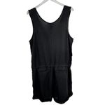 Lucky Brand romper women's XL linen pinstripe shorts sleeveless beach travel Photo 3