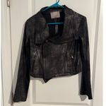 Rohm Soft Faux Leather Moto Jacket – XS Black/Silver Black Photo 0