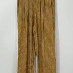 Band of Gypsies GOLDEN YELLOW, WHITE & BROWN STRIPED CROPPED PANTS SMALL Photo 3