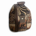 Bon Voyage Paris Safari Print Travel Vanity Case Bag Carry Photo 4