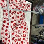 Free Assembly Faux Wrap Shirt Dress Floral NWOT Med Romantic Above Knee Boho White Photo 7