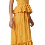 MISA Los Angeles NWOT  Rosie Bustier Peplum-Waist Poplin Maxi Dress - Size Medium Photo 4