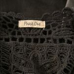 Phase One Size M Black Crochet Fringe Tank Top Photo 10