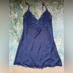 Victoria's Secret Victoria’s Secret navy blue lace trim short nightgown, size large Photo 5