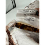 Shana Artsy Crinkle Button Tunic Top All Over Print Oversized Lagenlook Size L Brown Size L Photo 7