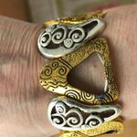 Tribal Stretch Bracelet Double Stranded Swirls VTG Photo 5