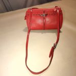 Brighton Retired Lipstick Red Leather Purse Crossbody Organizer Embellishment Photo 7