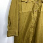 MEIER.Q Khaki Brown Long Sleeve Button Front Dress Women's Size Medium/Large M/L Photo 2